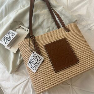 Loewe Raffia Square Basket